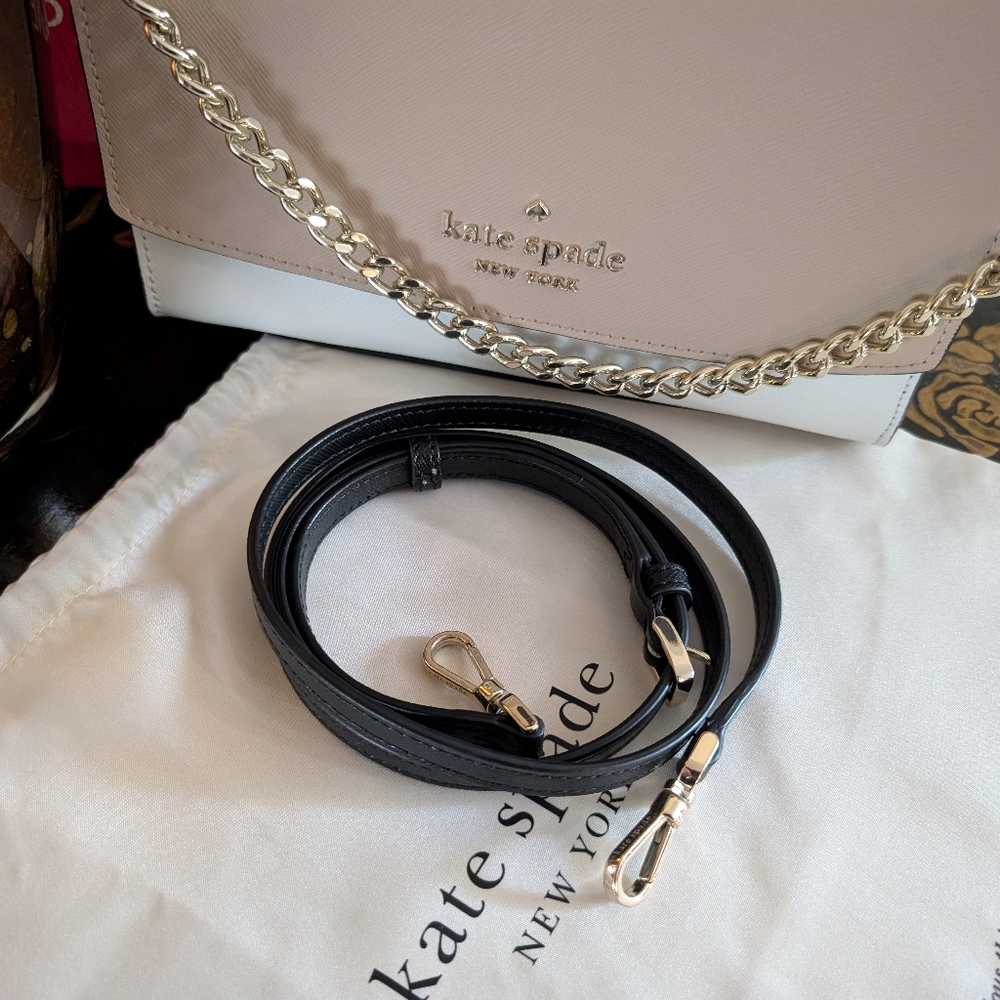 Kate Spade-New York Crossbody Satchel with Chain Strap - Picture 6 of 12
